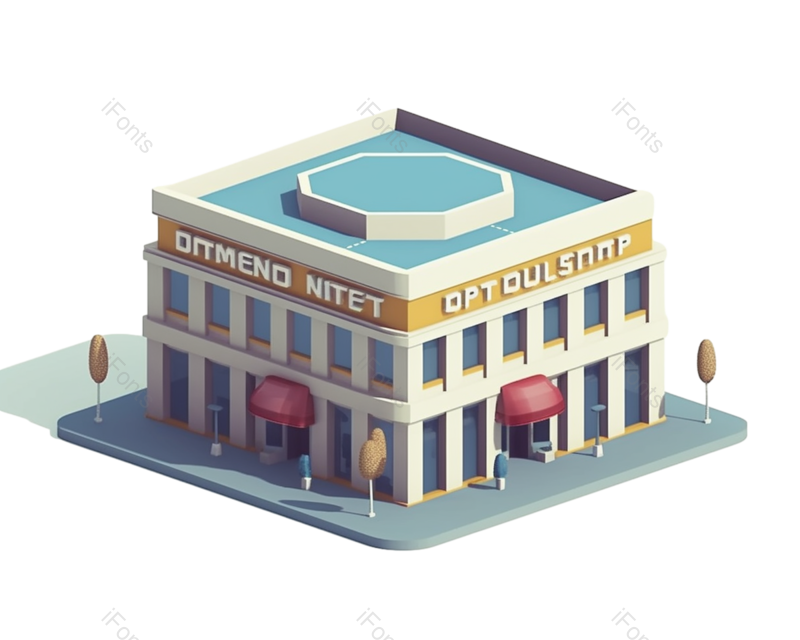 插画图片,商店元素,白色背景PNG,建筑免抠素材